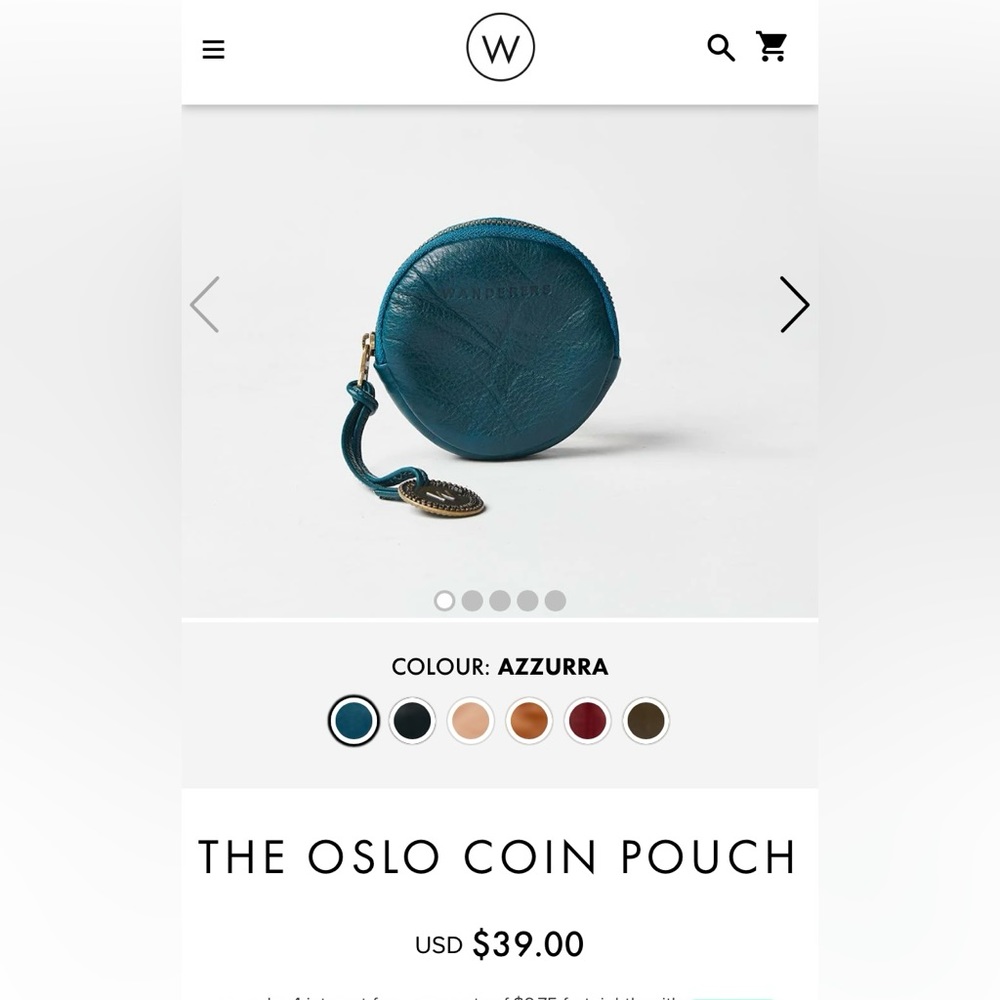 Wanderers Travel Co. Oslo coin pouch - Azurra